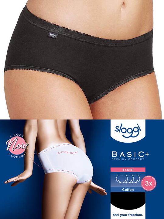 Produktbild Sloggi Basic+ Midi (46, 3er Pack)