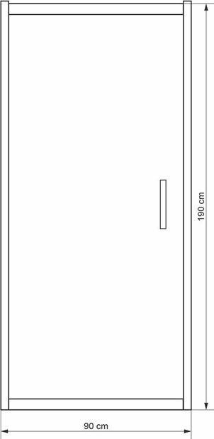 Actual product image Masterjero SHOWER DOOR 90X190CM 6MM CHROME PROFILE