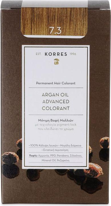 Korres Argan Oil Hair Color (Honey Blond, 7.3 Golden)