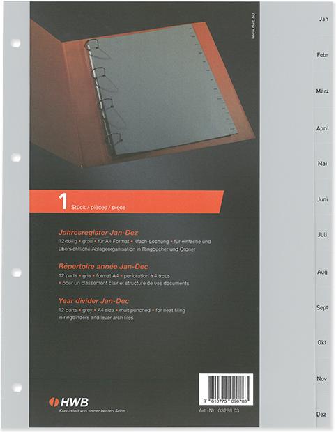 Image du produit Hwb office focus Monats-Register