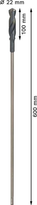 Produktbild Bosch Professional Zubehör PRO Wood HSS Installationsbohrer, 22 x 100 x 600 mm (4-22 Millimeter)