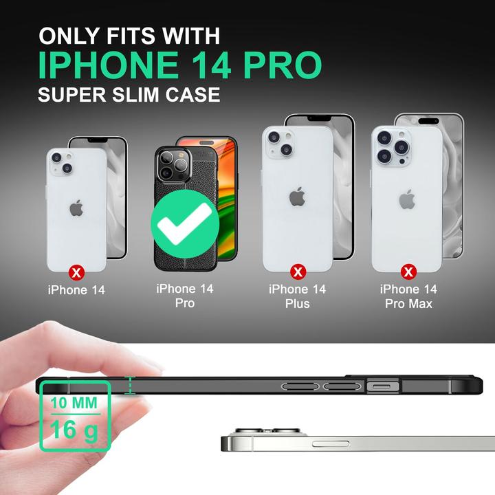 Produktbild Nalia Leder-Look Silikon Hülle (Apple iPhone 14 Pro)