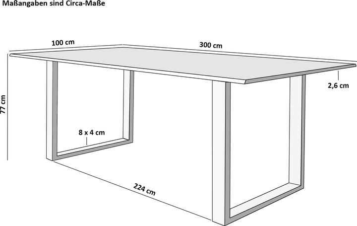 Actual product image SAM Quinn (300 x 100 x 77 cm)