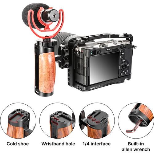 Actual product image Ulanzi Universal Wooden Side Handle Handle Grip Holder (Mounting bracket)