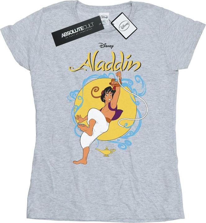 Actual product image Disney Womens/Ladies Aladdin Rope Swing Cotton T-Shirt (XXL)