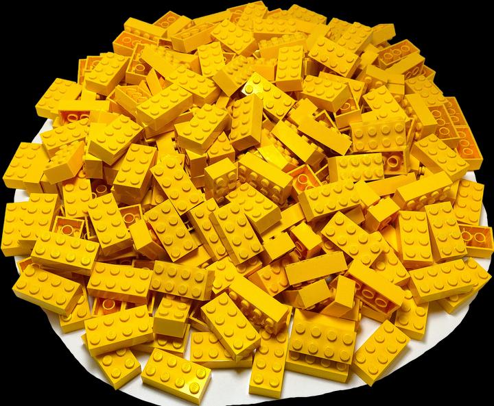Produktbild LEGO 2x4 Steine Hochsteine Gelb - Classic, Basic, City - Yellow Bricks 3001 NEU! Menge 100x (3001)