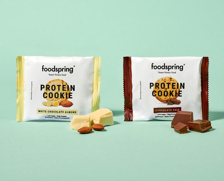 Actual product image Foodspring Protein Cookie (White chocolate, 12 pcs., 600 g)
