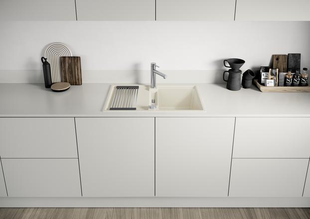 Produktbild Blanco ADIRA 45 S | SILGRANIT weiss | Einbauart: Einbau von Oben | reversibel | mit Ablauffernbedienu (Einbauspüle, 78 cm, 50 cm)