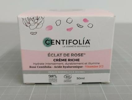Produktbild Centifolia Reichhaltige BIO-Creme Gesicht & Hals Rose, Hyaluronsäure & Vitamin C - 50ml - Éclat de r (Körpercreme, 50 ml)