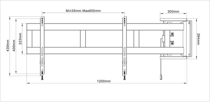 Actual product image Multibrackets M Universal Swing Arm 180 Degrees Large Black (Wall, 69", 75 kg)