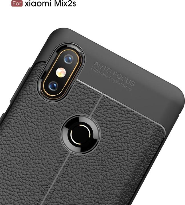 Actual product image Screenguard Xiaomi Mi Mix 2S Case Leather Design TPU Cover (Mi Mix 2S)