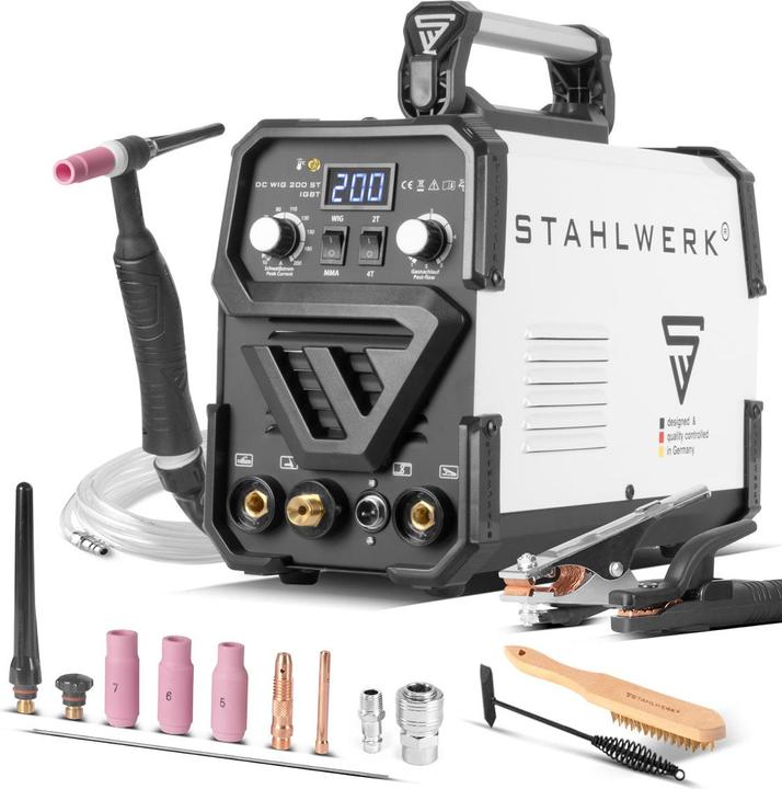 Produktbild Stahlwerk Schweissgerät DC WIG 200 ST IGBT mit 200 Ampere und MMA E-Hand