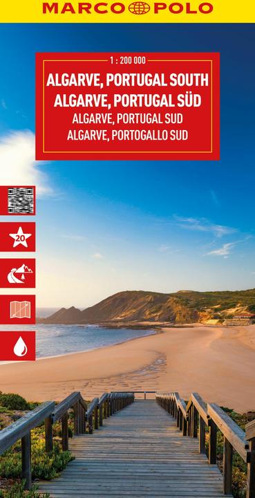 Actual product image Travel Map Algarve, Portugal South 1:200.000