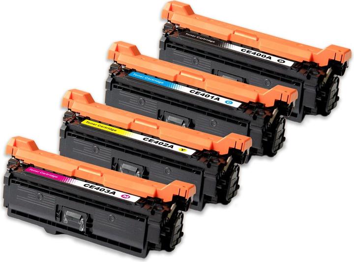Produktbild Plutoos HP CE400X, CE401A, CE402A, CE403A 507X 507A Toner XXL kompatibel, 4er Farbset