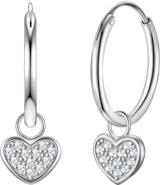 Rafaela Donata Damen Ohrringe Herz Sterling Silber - 35312 (Sterling Silber)