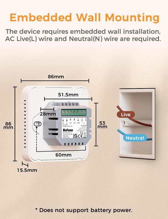 Actual product image Refoss Heizungsthermostat