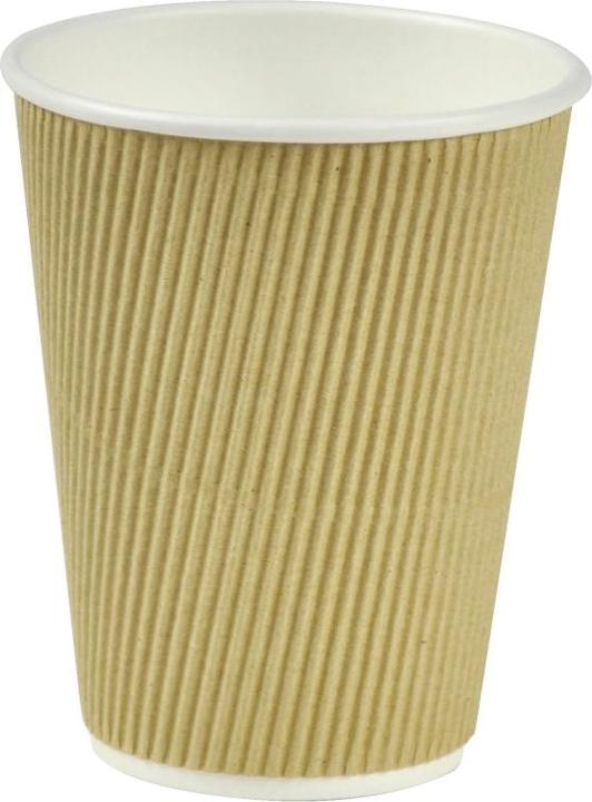 Produktbild Øvrige Kaffeebecher aus Karton Nature Line 12oz 34cl Riffelwand 500pcs/Glas - (500 pcs.)