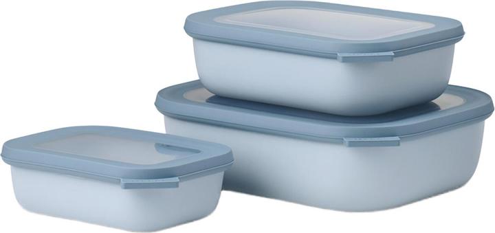 Actual product image Rosti Mepal Mepal - Cirqula Low Rect Bowl Set -Nordic Blue (14595) (3.50 l)