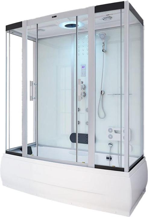 Image du produit Home Deluxe Douche à vapeur avec fonction hydromassage et éclairage LED YARU WHITE - 170x90x220 cm