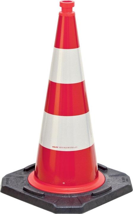 Produktbild HP Autozubehör Leitkegel TL Höhe 500 mm BAST geprüft, 2 Streifen 33 x 33 cm