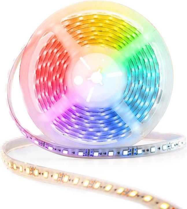 Immagine prodotto Nedis Set di 2 strisce LED con controllo tramite app, bianco caldo/bianco freddo/RGB 5m (RGB, Bianco freddo, Bianco caldo, 50 cm, Interno)