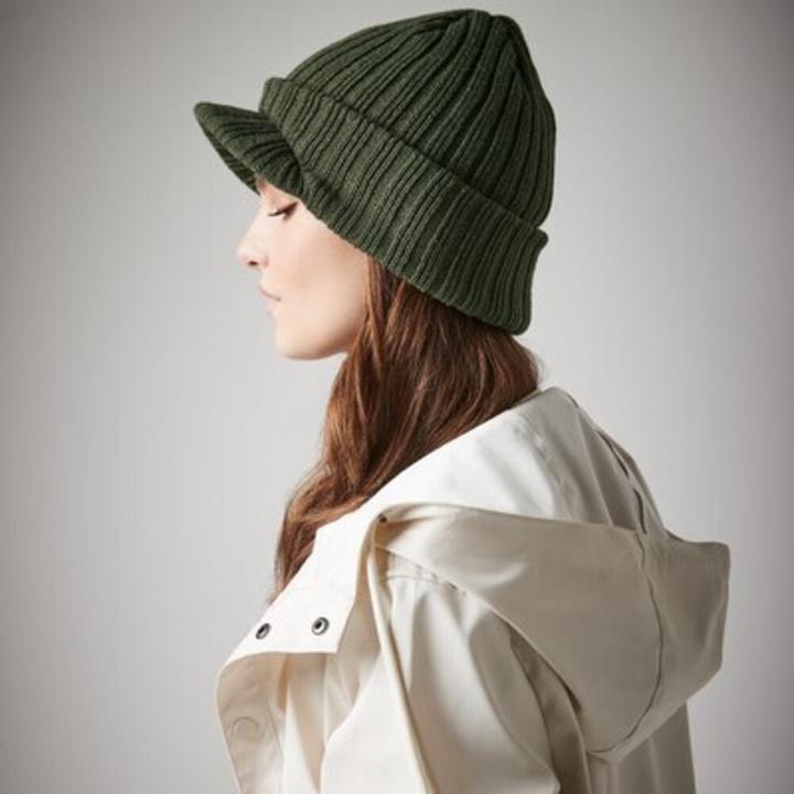 Image du produit Beechfield Bonnet d'hiver Bonnet tricoté Avec visière (Taille unique)