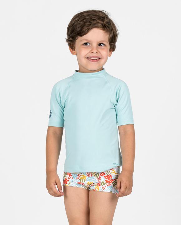 Nabaiji Badehose Boxer Baby/Kinder - Titou Zag weiss (86, 85 C)