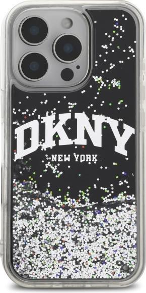 Actual product image DKNY DKHCP16LLBNAEK iPhone 16 Pro 6.3" black/black hardcase Liquid Glitter Arch Logo (Apple iPhone 16 Pro)