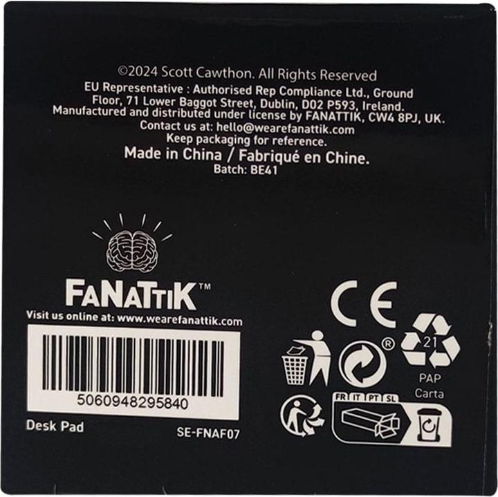 Actual product image Fanattik Five Nights at Freddy's desk mat & coaster (80 x 30 cm)
