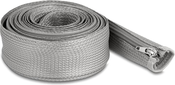 Immagine prodotto Delock Tubo intrecciato con cerniera resistente al calore 3 m x 50 mm grigio (Tubo cavi, 300 cm)