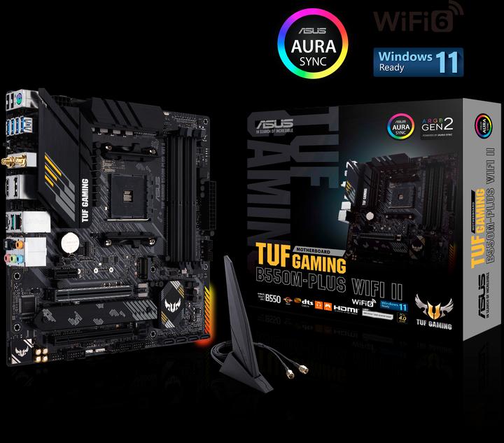 Produktbild ASUS TUF GAMING B550M-PLUS WLAN II (AM4, AMD B550, mATX)