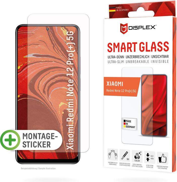 Actual product image Displex Smart Glass, Displayschutzfolie (1 Piece, Xiaomi Poco X5 Pro, Xiaomi Redmi Note 12 Pro 5G, Xiaomi Redmi Note 12 Pro+)
