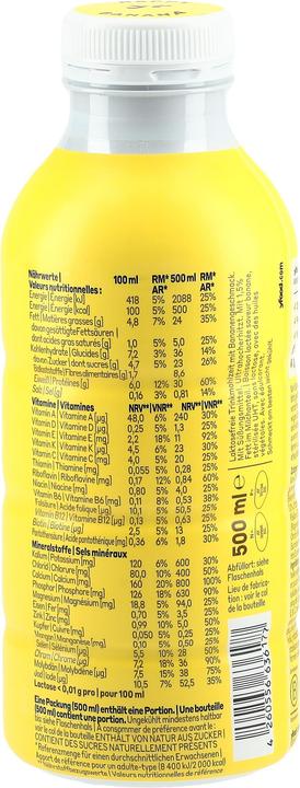 Nährwerte und Zutaten YFood Happy Banana (Banane, 6 x)