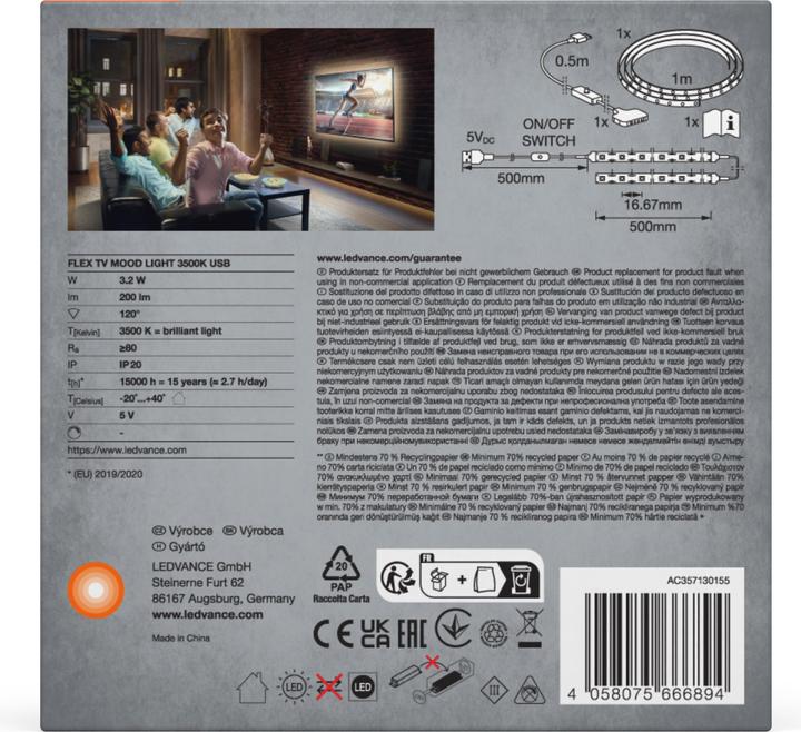Immagine prodotto Ledvance Luce d'atmosfera Flex TV (Bianco neutro, 150 cm, Interno)