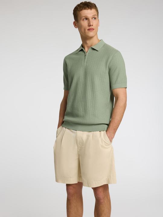 Actual product image Selected Homme Slhcran Ss Knit Structure Half Zip Polo (S)