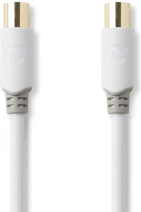 Actual product image Nedis Coaxial Cable IEC (Coax) Male IEC (Coax) Female Gold Plated 75 Ohm Double Shielded Unisex (75 dB, Antenna cable)