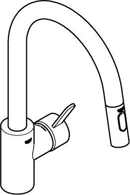 Immagine prodotto Grohe Küchenarmatur mit Einhebelmischer Eurosmart Cosmopolitan chrom glänzend 31481001