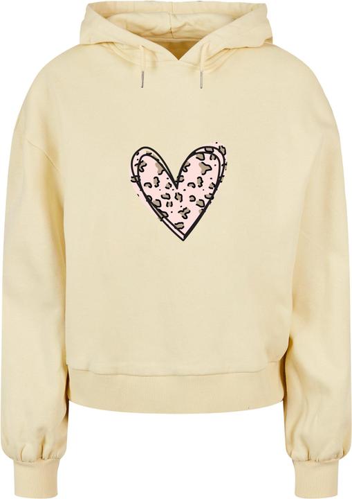 Produktbild Merchcode Ladies Valentines Day - Leopard Heart Organic Oversized Hoody - 113457 (L)