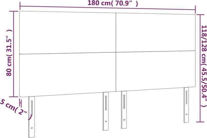 Actual product image VidaXL Cain (180 x 5 x 128 cm)