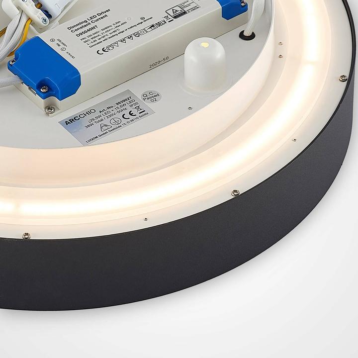 Produktbild Arcchio Vanida LED-Deckenlampe, schwarz, 40 cm (5852 lm)