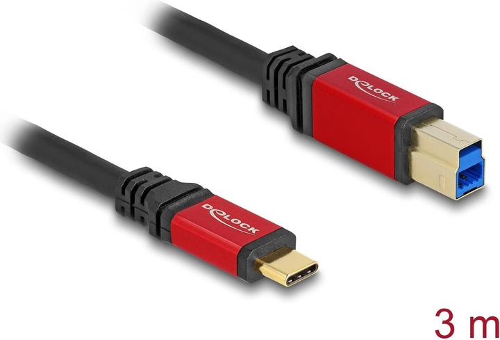 Produktbild Delock USB 5 Gbps Kabel USB Type-C Stecker zu USB Typ-B Stec (3 m, USB 3.2 Gen 1)
