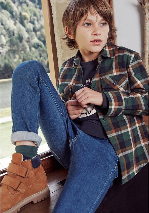 Image du produit La Redoute Collections Bottines en cuir doublées avec fermeture velcro (26)