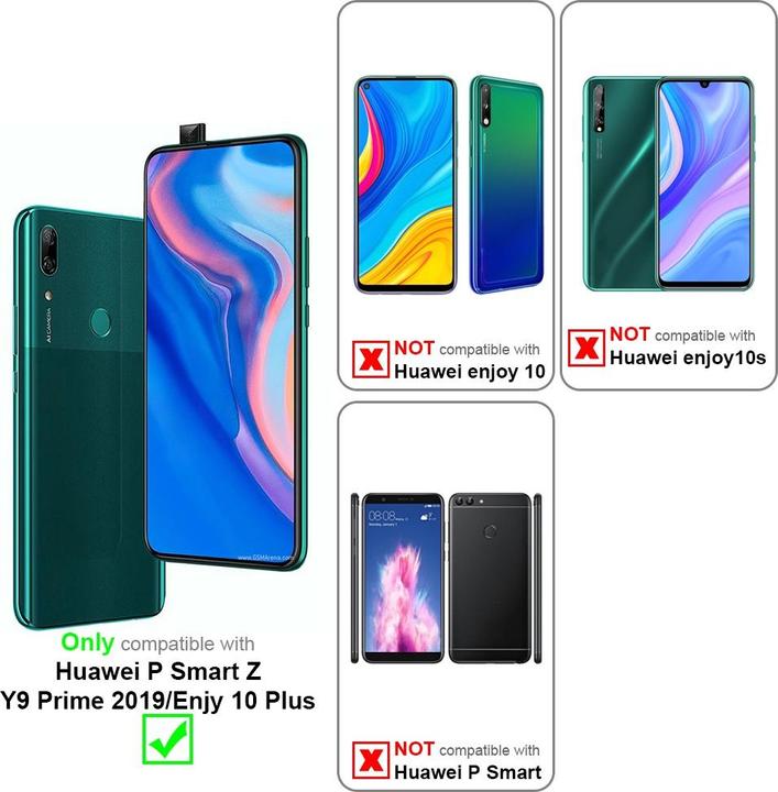 Immagine prodotto Cadorabo Custodia a libro con specchio intelligente per Huawei P SMART Z / Y9 PRIME 2019 / Enjoy 10 PLUS (Huawei P Smart Z, Huawei Y9 Prime (2019), Huawei Enjoy 10 Plus)