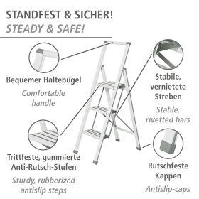 Produktbild Wenko Haushaltsleiter (Trittleiter, 44 cm)