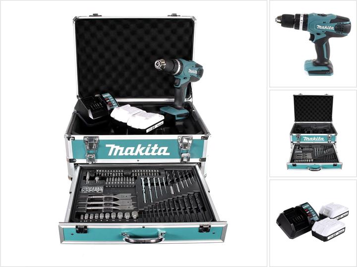 Makita HP457DWEX4 Set (Rechargeable battery operated)
