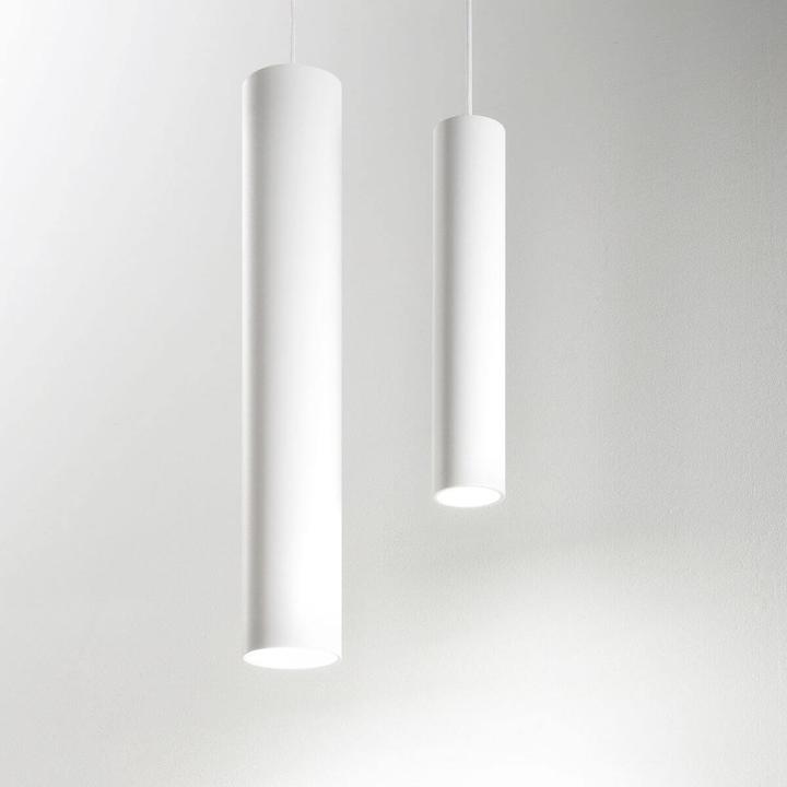 Actual product image Ideal lux TUBE LED pendant light 11W ⌀40mm dimmable white warm white 211459 (1200 lm)