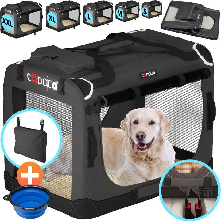 Immagine prodotto Cadoca Trasportino per Animali S/M/L/XL/XXL (Cane, Traspirante, Pieghevole)