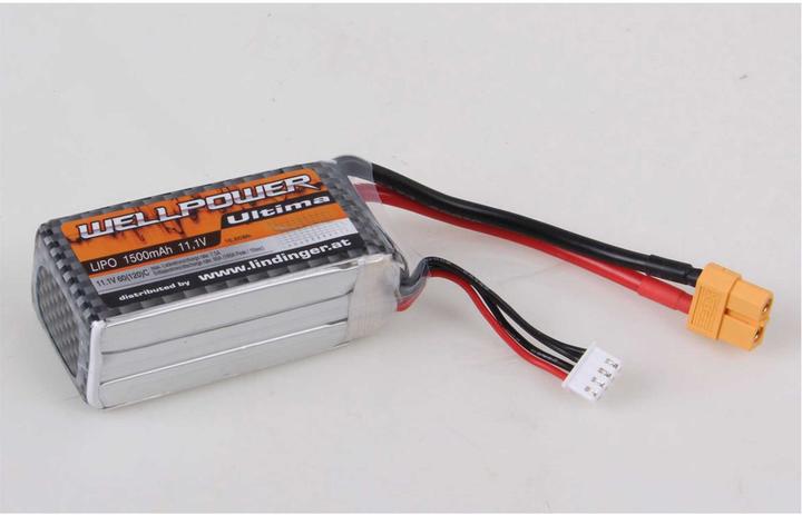 Produktbild Wellpower lipo akku ultima 1500 mah / 11,1 volt 3s 60/120c ch5 xt-60 (11.10 V, 1500 mAh)