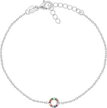 Brilio Silver - Charming silver bracelet with colored zircons BRC17WRBW