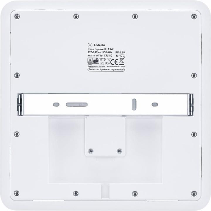 Immagine prodotto Ledeshi Aufbauleuchte SLICE SQUARE IV N 29/38W 3000/4000K Not Weiss (3800 lm)